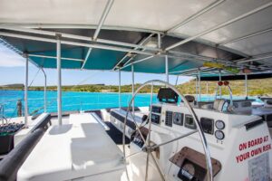 steering catamaran bluefinn