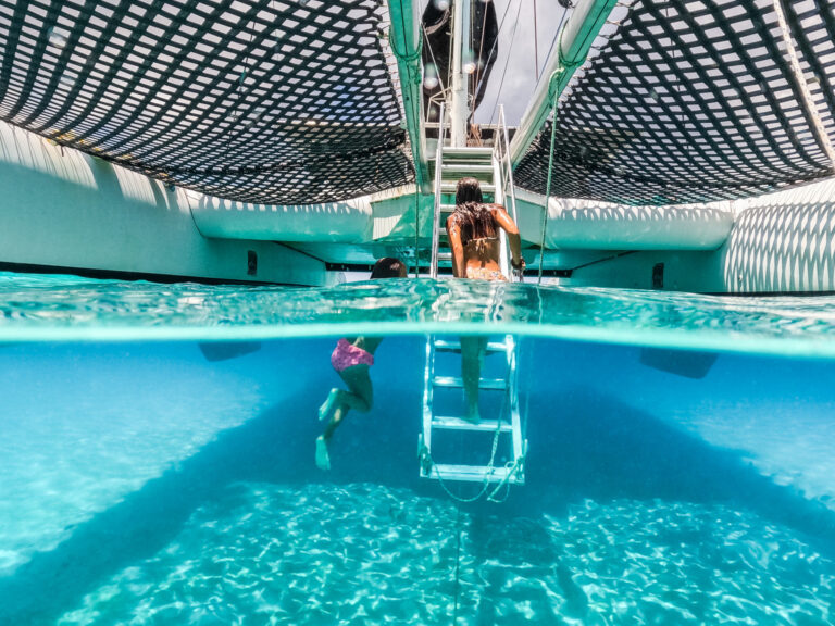 catamaran ladder at beach