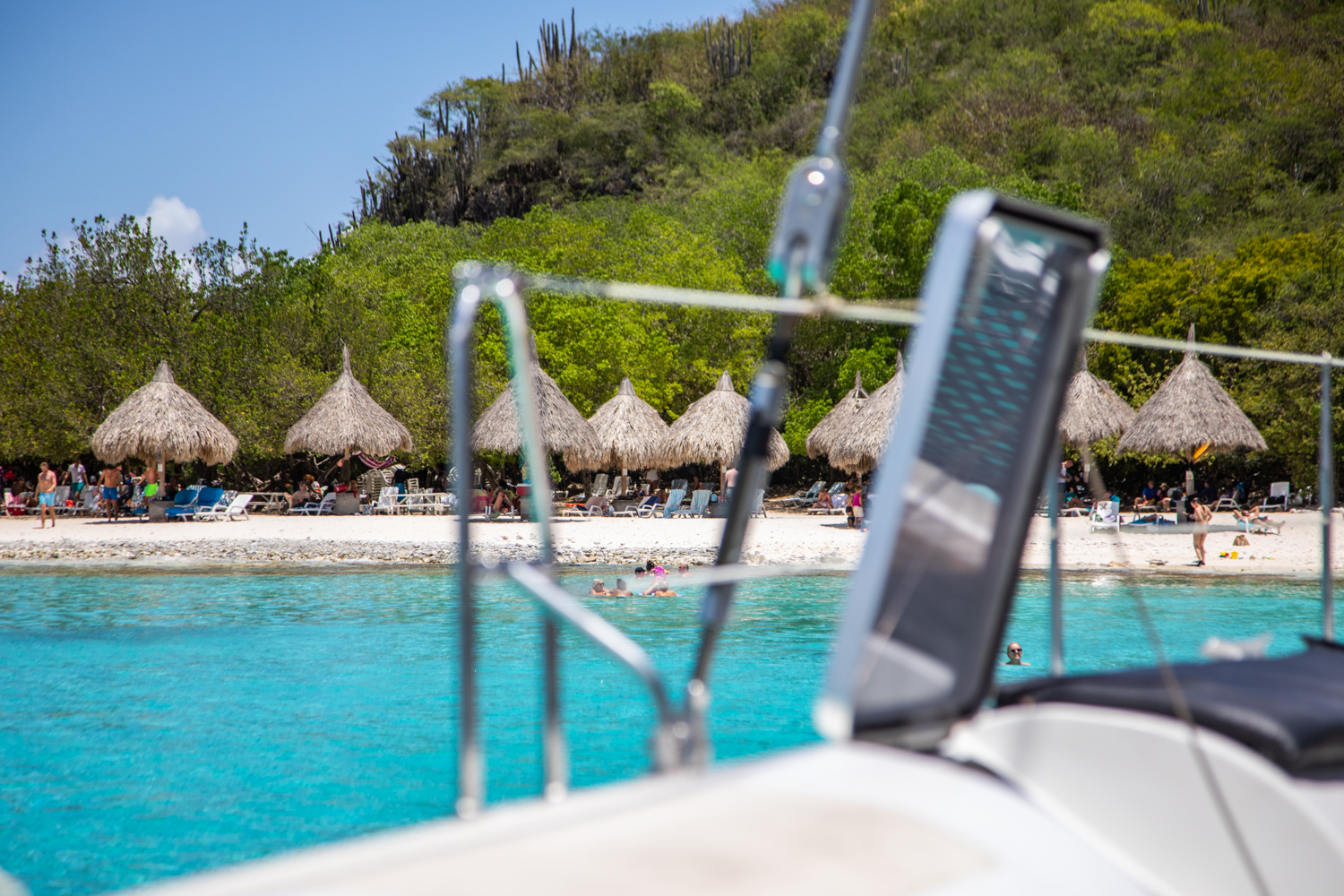 view cas abao beach from boat