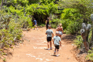 kids walking in the dessert