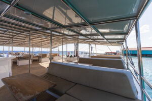 dining and lounge area of the red dragon